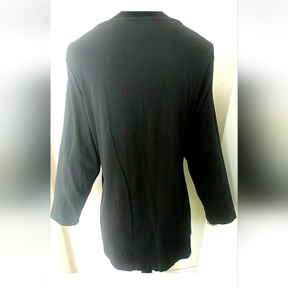 Laura Ashley Black Razor cut T-shirt Fairy Grunge Wmns 2X - Picture 7 of 9